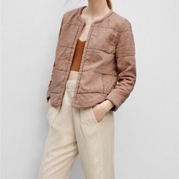 Wilfred Quilted Tan Jacket - Picture 1 of 11